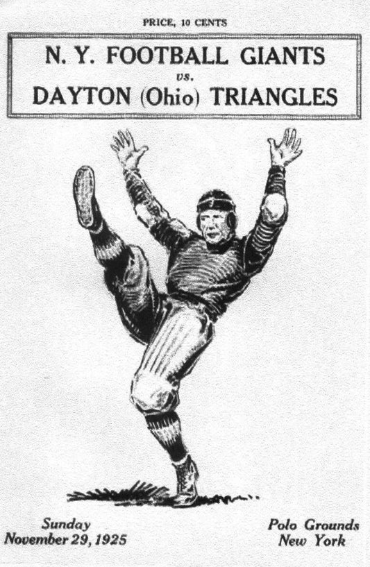 1925 Dayton Triangles Vs New York Giants Keychain Football Nfl Picture