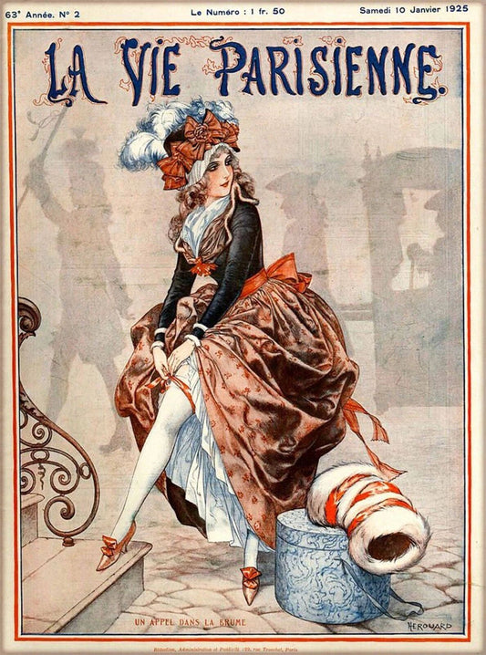 1925 La Vie Parisienne Un Appel Dans French France Travel Ad Keychain