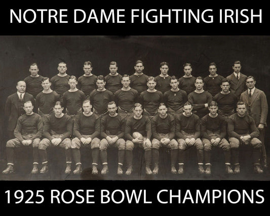 1925 Notre Dame Rose Bowl Team Photo Fighting Irish Picture Ncaa Football