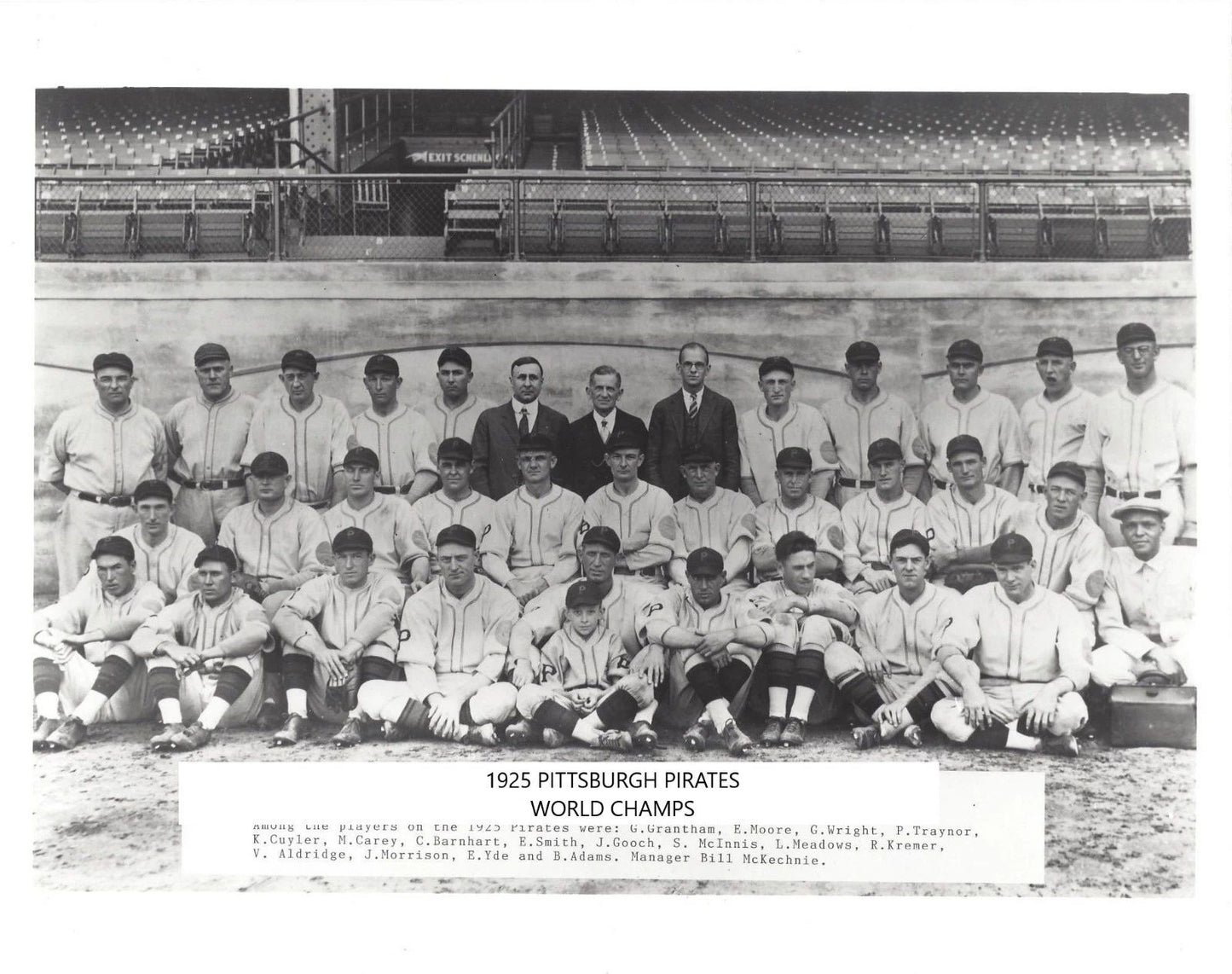 1925 Pittsburgh Pirates Team Magnet Baseball Picture World Champs Mlb