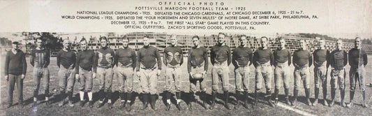 1925 Pottsville Maroons Team Photo Picture Nfl Football Very Wide Border