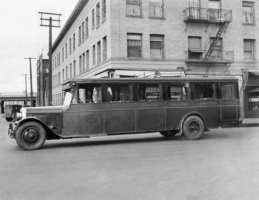 1926 Interstate Coach Company Bus Spokane Washington Old Photo