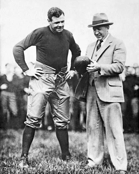 1926 Notre Dame Knute Rockne And Babe Ruth Glossy Magnet Magnet