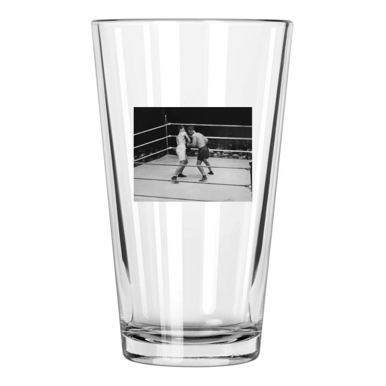 1926 Title Fight Gene Tunney Vs Jack Dempsey Heavyweight 1 Pint Beer Glass