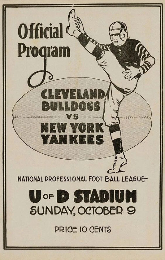 1927 Cleveland Bulldogs Vs New York Yankees Football Nfl 300 Piece Jigsaw Puzzle