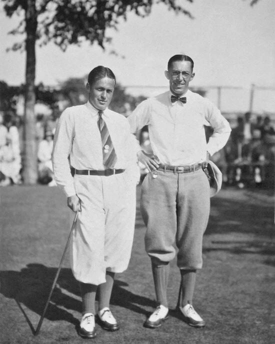1927 Golfers Bobby Jones And Francis Ouimet Glossy Photo Us Amateur Print