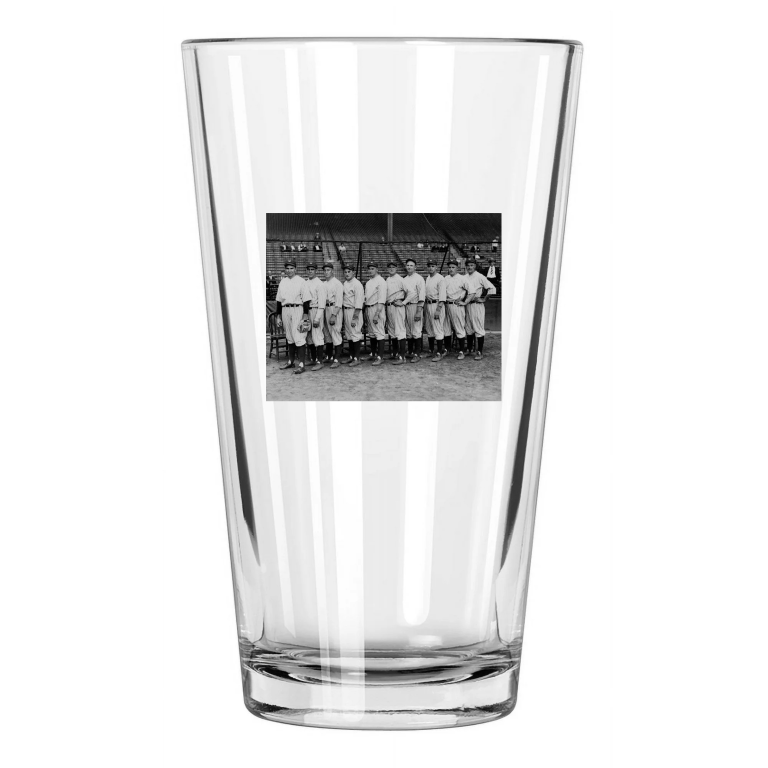 1927 New York Yankees Pitchers Pennock Pipgras World Series Pint Beer Glass