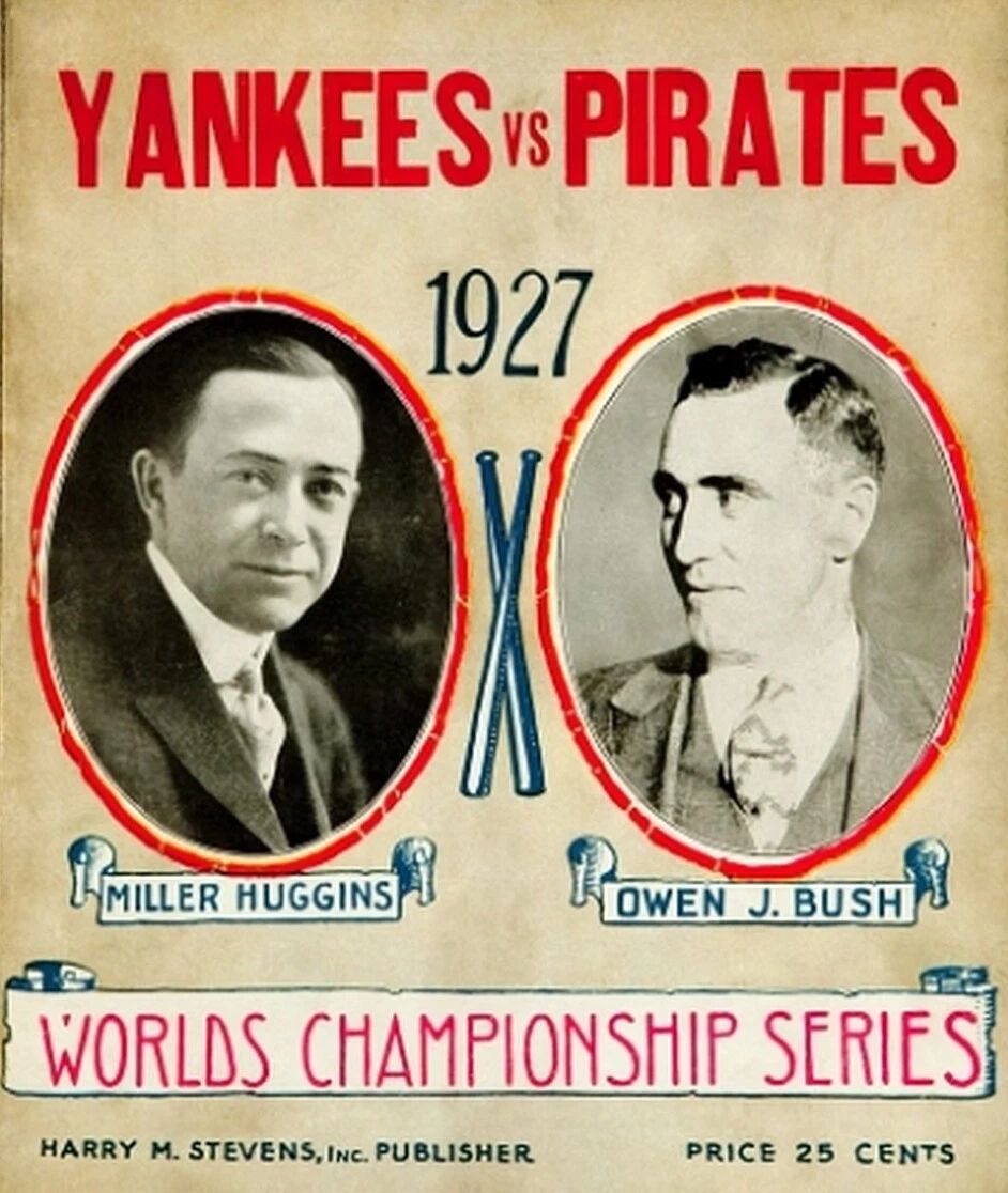 1927 New York Yankees Vs Pittsburgh Pirates Magnet Baseball Picture
