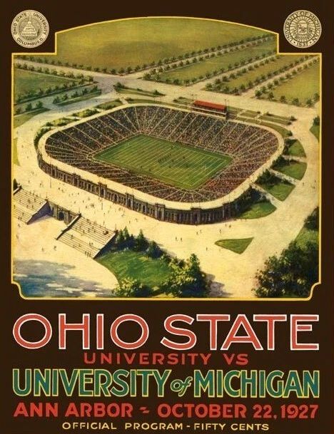1927 Ohio State Buckeyes V Michigan Wolverines Keychain Picture Ncaa Football
