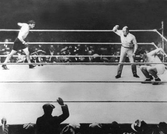 1927 Title Fight Gene Tunney Vs Jack Dempsey Glossy Magnet Long Count Print 1