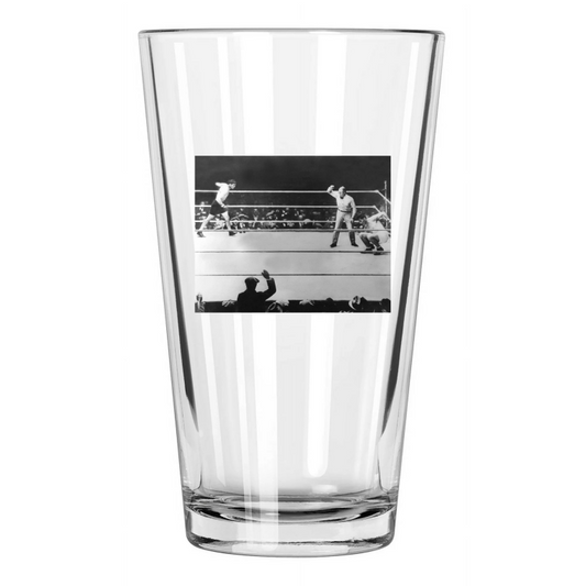 1927 Title Fight Gene Tunney Vs Jack Dempsey Long Count 1 Pint Beer Glass