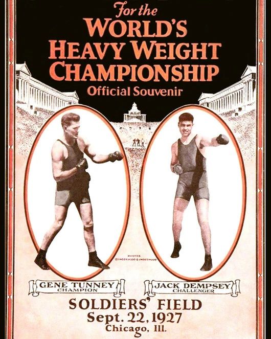 1927 Title Fight Gene Tunney Vs Jack Dempsey Glossy Keychain Keychain