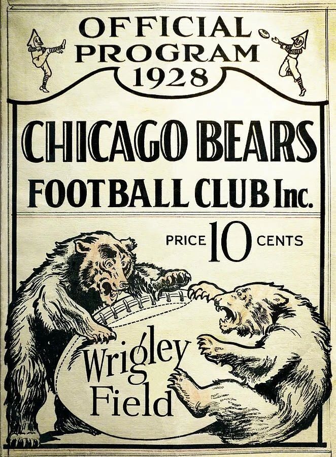 1928 Detroit Lions Vs Chicago Bears Photo Football Nfl Picture