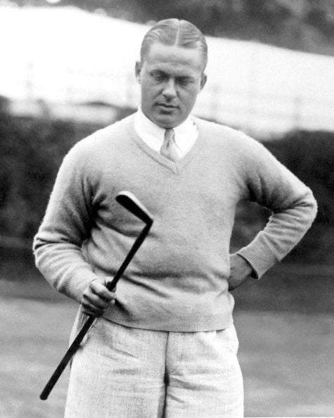 1928 PGA Legend Bobby Jones Glossy Keychain Golfer Keychain