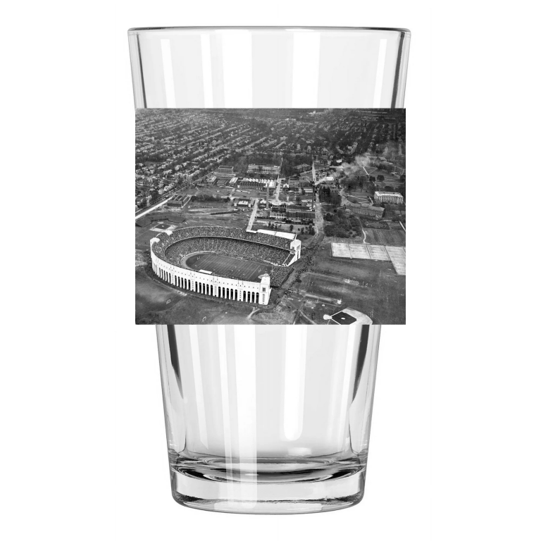 1928 Ohio Stadium Photo Aerial Ohio State Buckeyes Pint Beer Drinking Glass