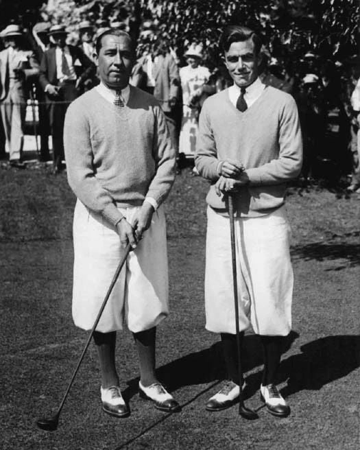 1928 Pga Golfers Johnny Farrell & Walter Hagen Glossy Photo PGA Poster