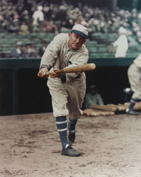 1928 Philadelphia A'S Ty Cobb Colorized Glossy Photo Vintage Baseball Print