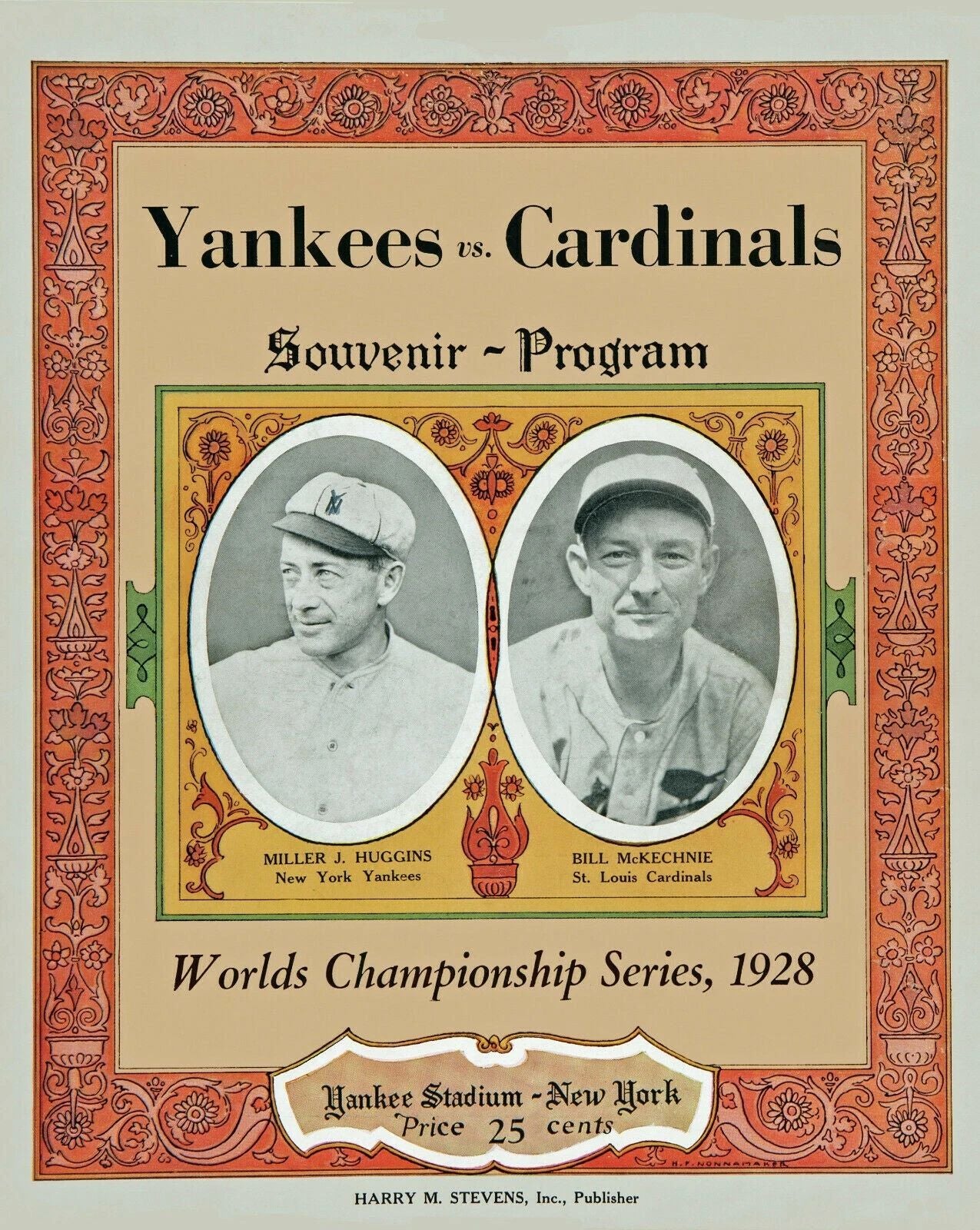 1928 St. Louis Cardinals Vs New York Yankees Magnet Baseball Picture Ny Ws