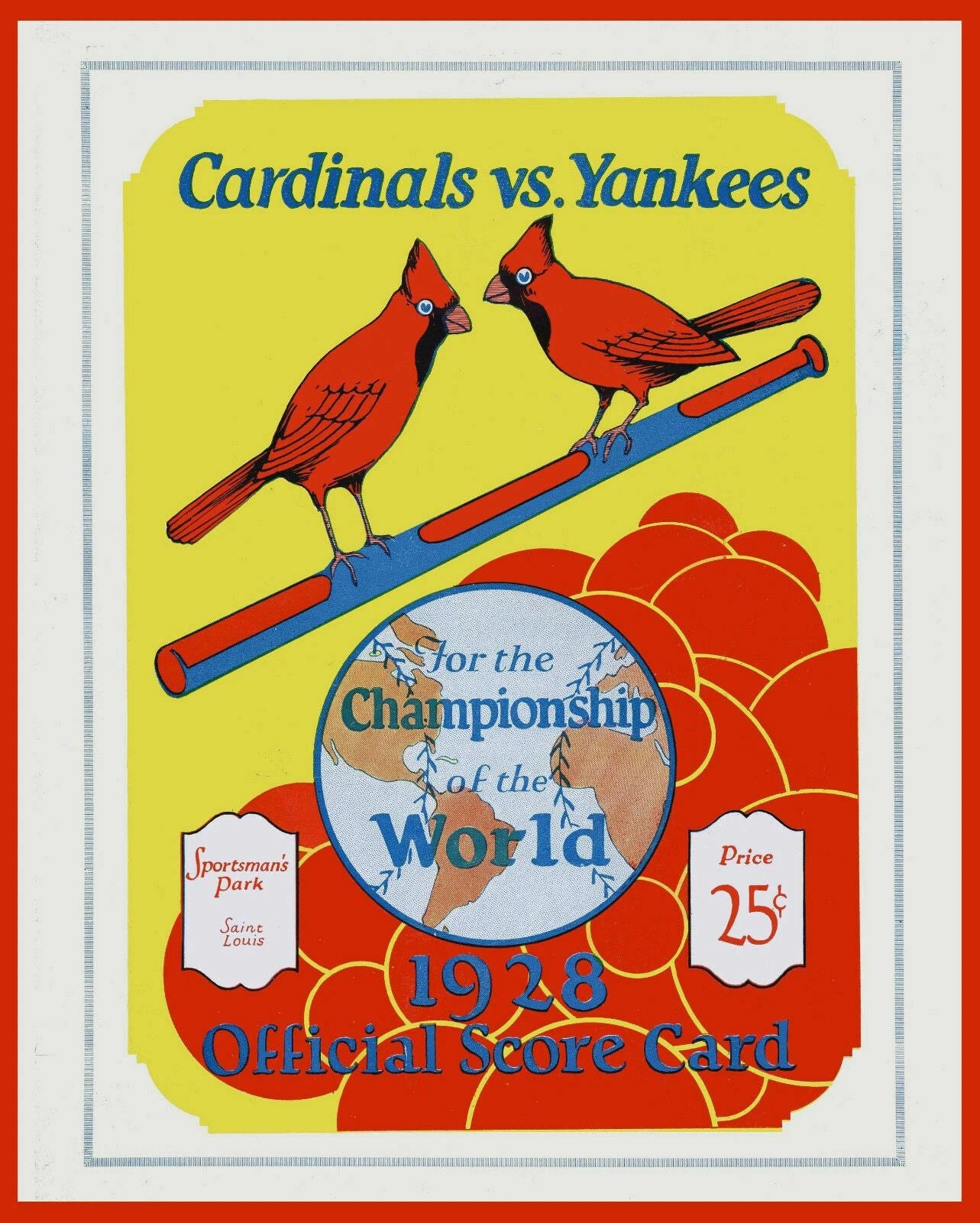 1928 St. Louis Cardinals Vs New York Yankees Magnet Baseball Picture Ny
