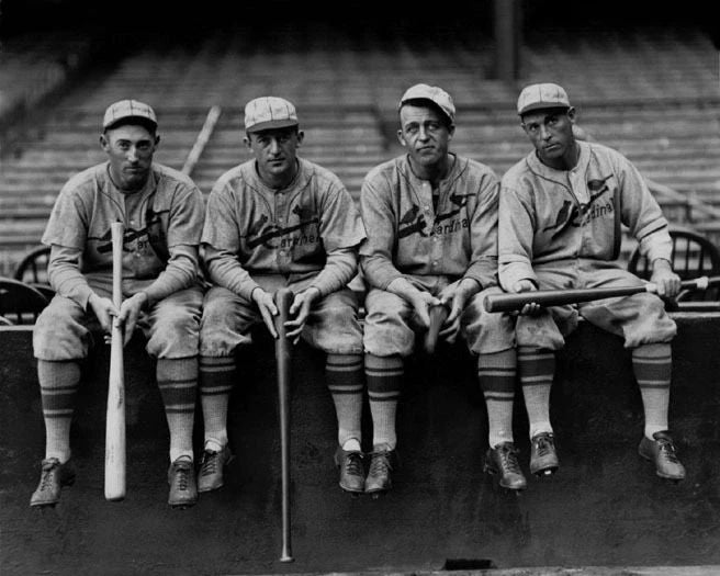 1928 St Louis Cardinals Chick Hafey, Frankie Frisch & Jim Bottomley Photo