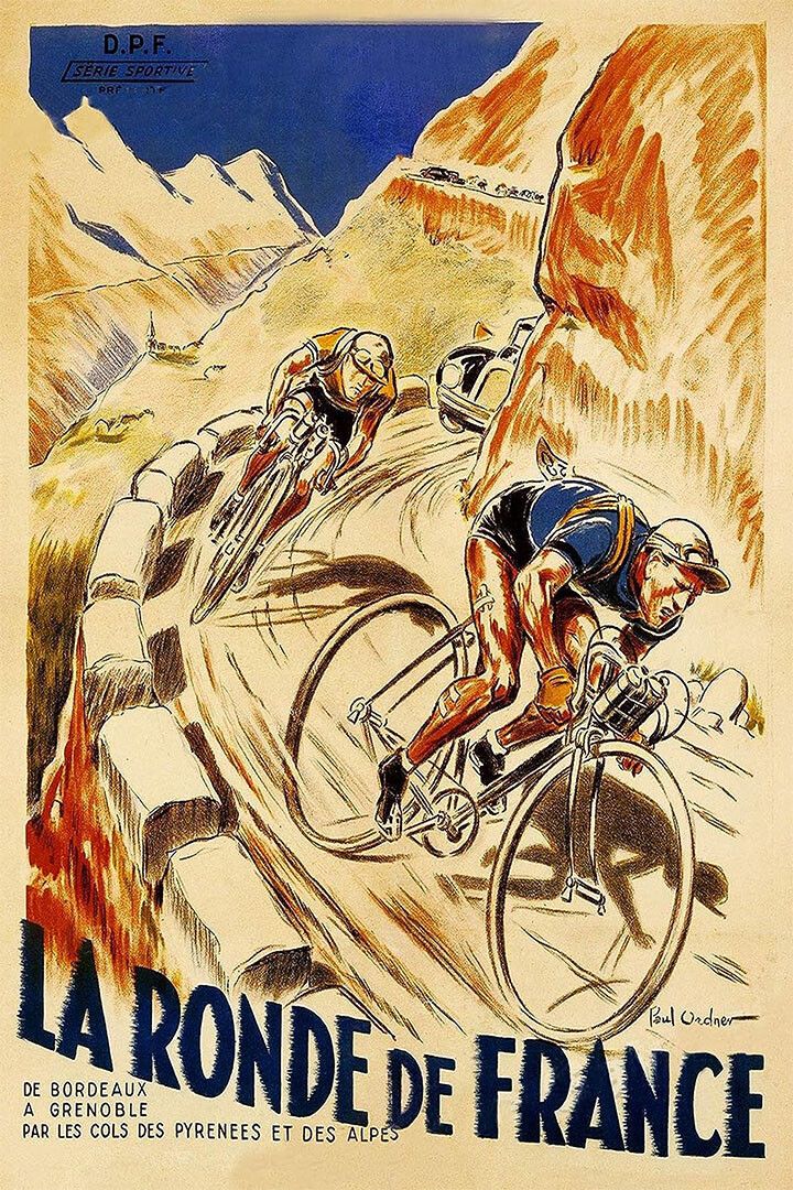 1928 The Ronde Of France Tour Of France Vintage Bicycle Magnet