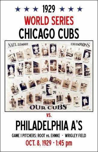 1929 Chicago Cubs Vs Philadelphia A'S Team Keychain Baseball Picture Mlb