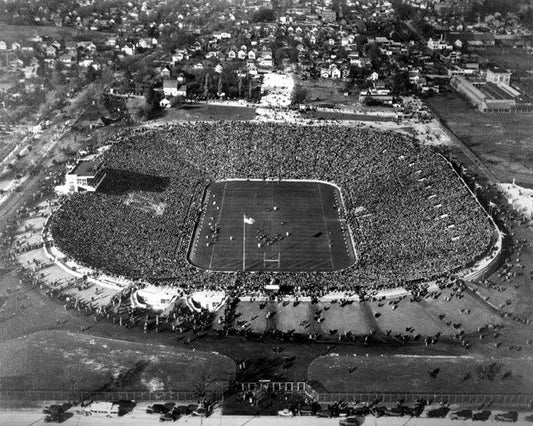 1929 College Venue Michigan Stadium Glossy Photo Print Aerial Poster