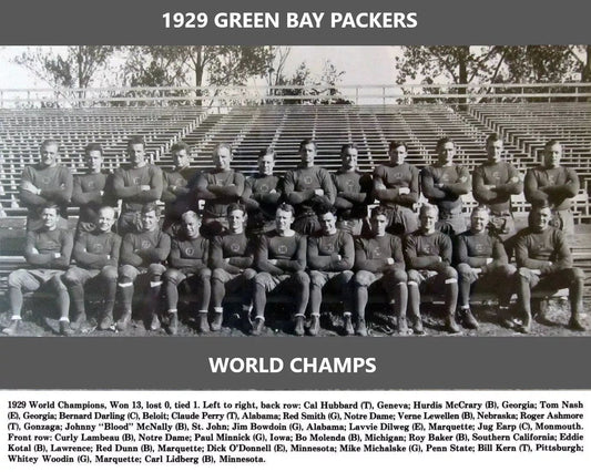 1929 Green Bay Packers Team Magnet Football Nfl Picture World Champs