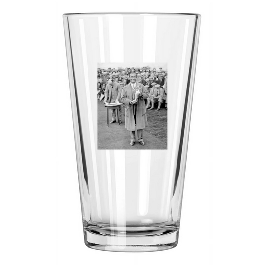 1929 Golf Legend Walter Hagen Golf Photo British Open Pint Beer Drinking Glass
