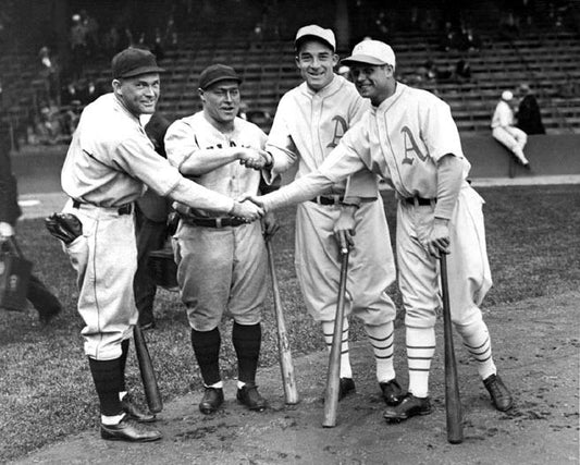 1929 World Series Glossy Photo Cubs Rogers Hornsby Vs Athletics Jimmie Foxx