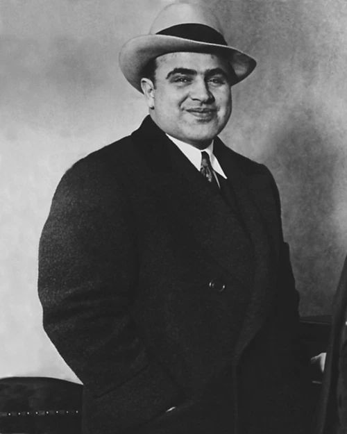 1930 American Gangster, Mobster Al Capone Glossy Keychain Criminal Mob Print