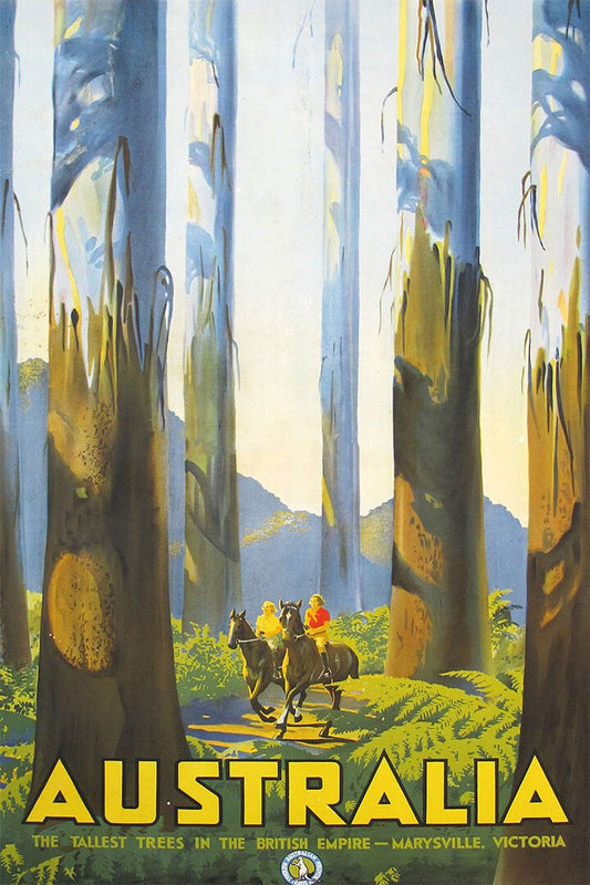 1930 Australias Tallest Trees Marysville Victoria Travel Jigsaw Puzzle