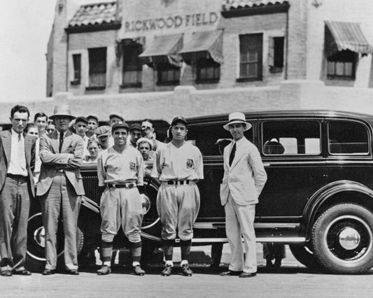 1930 Birmingham Barons Rickwood Field Glossy Keychain Minor League Print