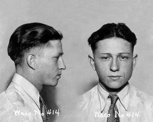 1930 Clyde Barrow Mugshot Glossy Keychain Criminal Keychain Bonnie Parker