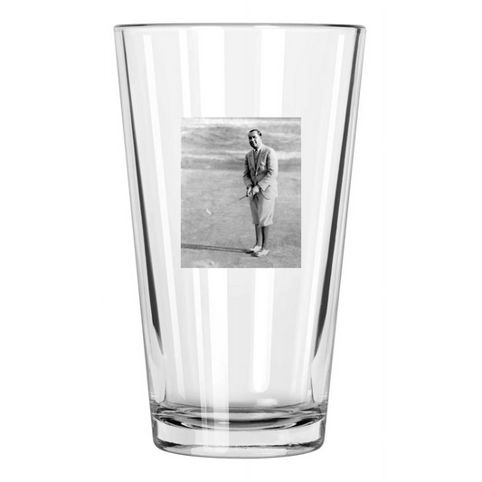 1930 Famous Golfer Walter Hagen Golf Photo 1 Pint Beer Drinking Glass