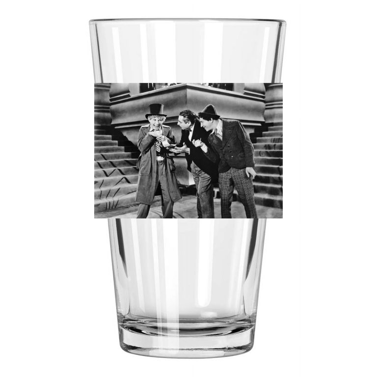 1930 Marx Brothers Groucho, Chico And Harpo Animal Crackers Pint Beer Glass