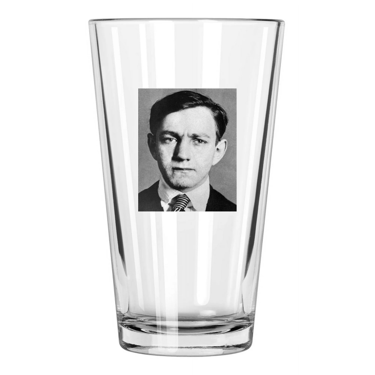 1930 Mobster Dutch Schultz Mugshot Gangster Bootlegger Pint Beer Drinking Glass