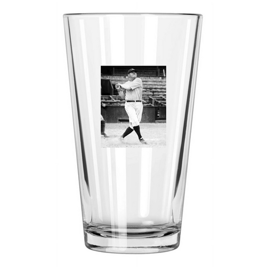 1930 New York Yankees Babe Ruth Photo Baseball Portrait Pint Beer Drinking Glass
