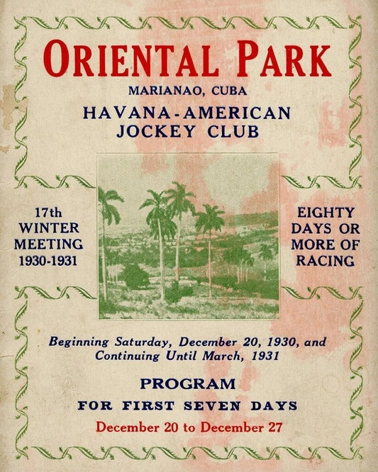 1930 Oriental Park Photo Horse Racing Picture 300 Piece Jigsaw Puzzle