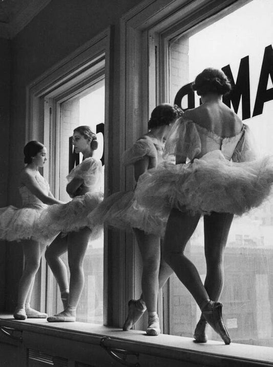 1930S Ballerinas Dancing In A Window Poster Photo