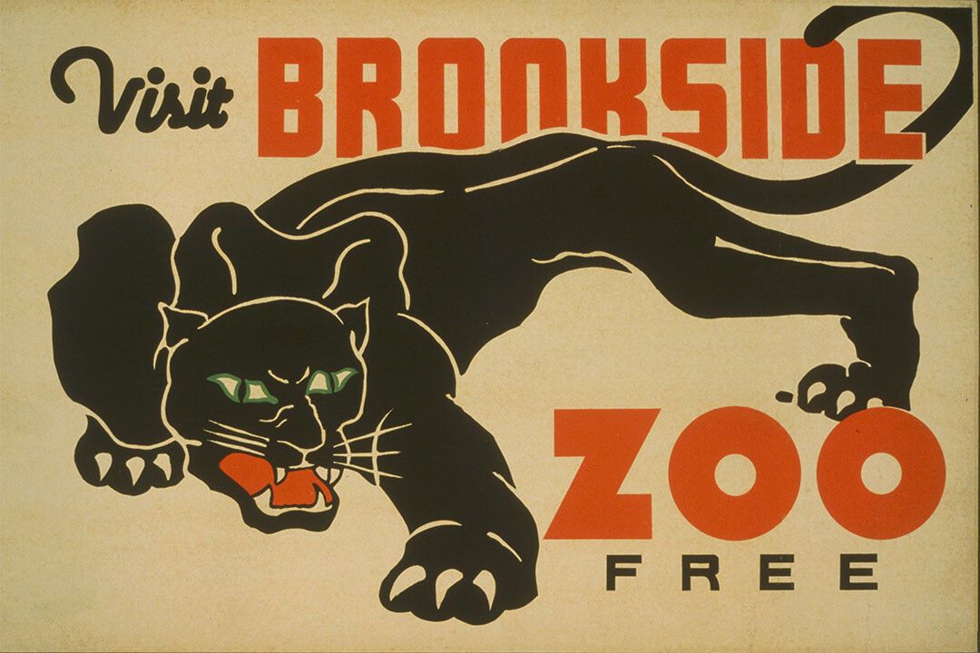 1930S Black Panther Visit Brookside Zoo Free Classic Wpa Keychain