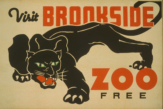 1930S Black Panther Visit Brookside Zoo Free Classic Wpa Keychain