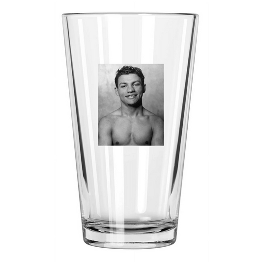 1930S Boxing Champion Tony Canzoneri Boxing Portrait Pint Beer Drinking Glass