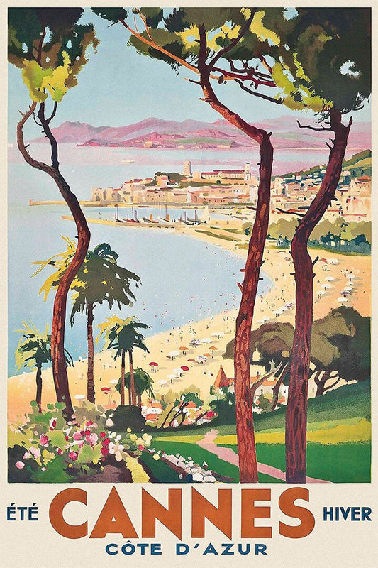 1930S Cannes France Vintage Style French Travel Jigsaw Puzzle