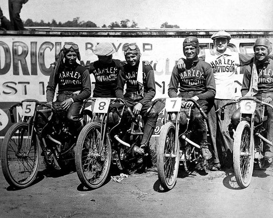 1930S Harley Motorcycle Racing Team Classic Historic Picture Magnet