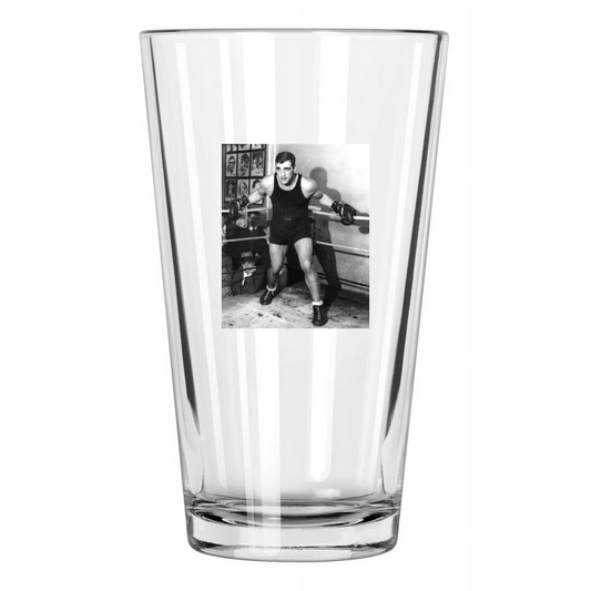1930S Heavyweight Champion Primo Carnera Boxing Pose Pint Beer Drinking Glass