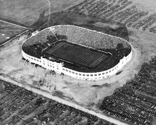 1930S Notre Dame Stadium Glossy Keychain Stadium Print Aerial Keychain