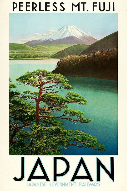 1930S Peerless Mt Fuji Vintage Style Japanese Travel Wall Art Poster