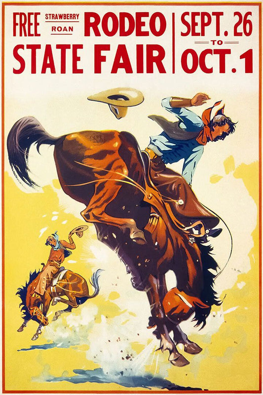1930S State Fair Rodeo Cowboy Vintage Style Western Jigsaw Puzzle