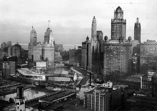 1931 Chicago Skyline Cityscape Windy City Illinois Picture Photo 5 X 7 Reprint